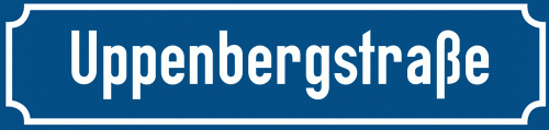 Straßenschild Uppenbergstraße