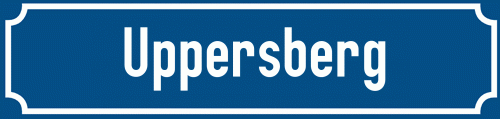 Straßenschild Uppersberg zum kostenlosen Download