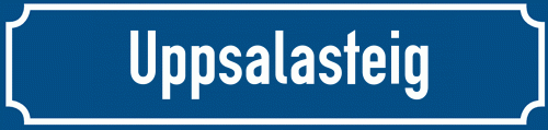 Straßenschild Uppsalasteig