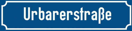 Straßenschild Urbarerstraße