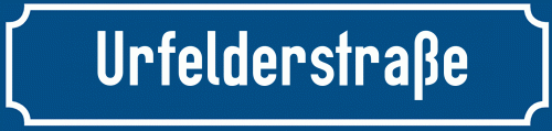 Straßenschild Urfelderstraße