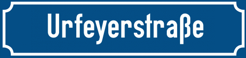 Straßenschild Urfeyerstraße zum kostenlosen Download
