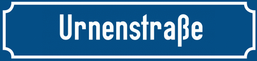 Straßenschild Urnenstraße