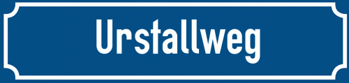 Straßenschild Urstallweg