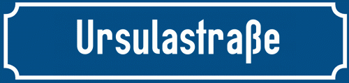 Straßenschild Ursulastraße