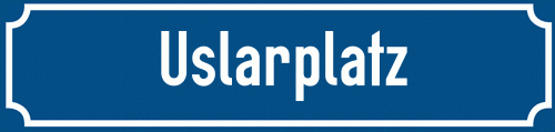 Straßenschild Uslarplatz