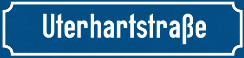 Straßenschild Uterhartstraße