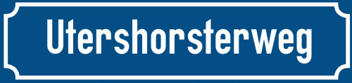 Straßenschild Utershorsterweg