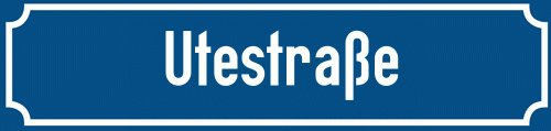 Straßenschild Utestraße