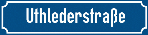 Straßenschild Uthlederstraße