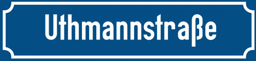 Straßenschild Uthmannstraße