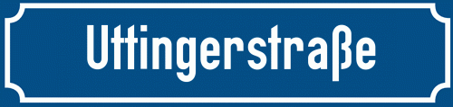 Straßenschild Uttingerstraße