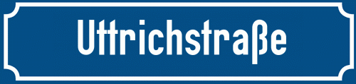 Straßenschild Uttrichstraße