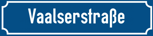 Straßenschild Vaalserstraße