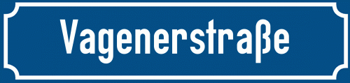 Straßenschild Vagenerstraße