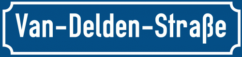 Straßenschild Van-Delden-Straße