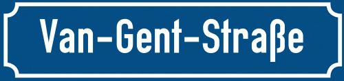 Straßenschild Van-Gent-Straße