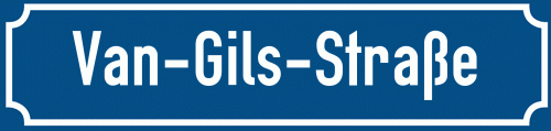 Straßenschild Van-Gils-Straße