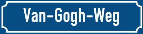 Straßenschild Van-Gogh-Weg