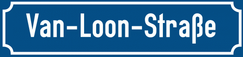 Straßenschild Van-Loon-Straße