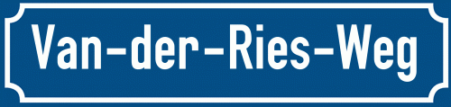 Straßenschild Van-der-Ries-Weg