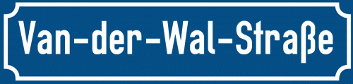 Straßenschild Van-der-Wal-Straße