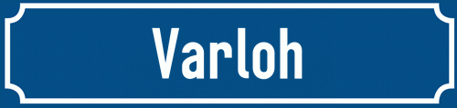 Straßenschild Varloh
