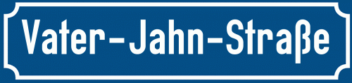 Straßenschild Vater-Jahn-Straße