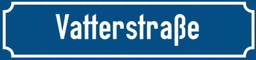 Straßenschild Vatterstraße