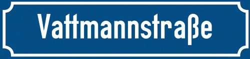 Straßenschild Vattmannstraße
