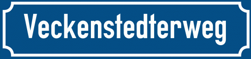 Straßenschild Veckenstedterweg zum kostenlosen Download
