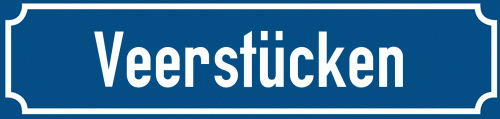 Straßenschild Veerstücken