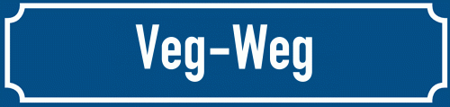 Straßenschild Veg-Weg