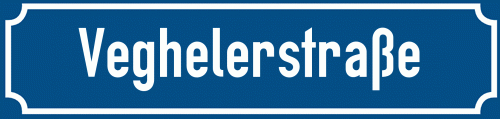 Straßenschild Veghelerstraße