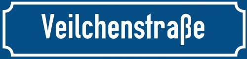Straßenschild Veilchenstraße zum kostenlosen Download