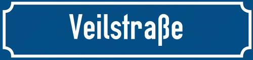 Straßenschild Veilstraße zum kostenlosen Download