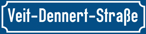 Straßenschild Veit-Dennert-Straße