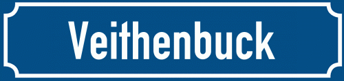 Straßenschild Veithenbuck zum kostenlosen Download