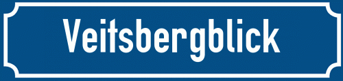 Straßenschild Veitsbergblick
