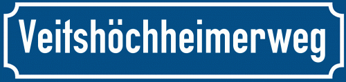 Straßenschild Veitshöchheimerweg zum kostenlosen Download