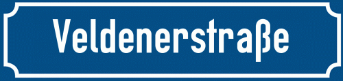 Straßenschild Veldenerstraße zum kostenlosen Download