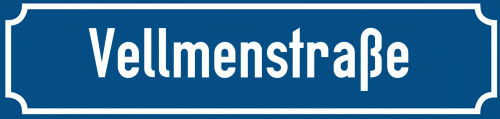 Straßenschild Vellmenstraße