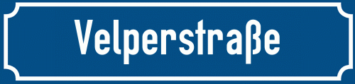 Straßenschild Velperstraße