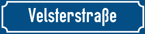 Straßenschild Velsterstraße