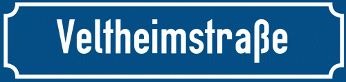 Straßenschild Veltheimstraße