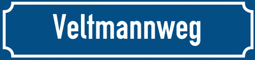 Straßenschild Veltmannweg