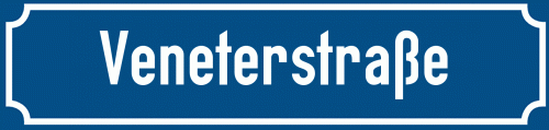 Straßenschild Veneterstraße