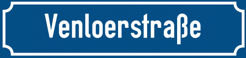 Straßenschild Venloerstraße