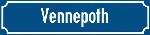 Straßenschild Vennepoth zum kostenlosen Download