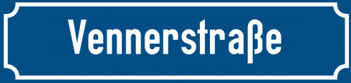 Straßenschild Vennerstraße